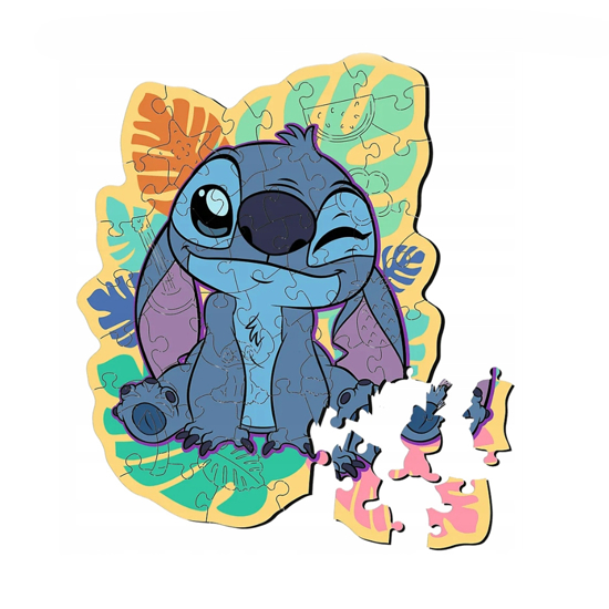 Слика на Сложувалка, Дрвена, 50 парчиња, 3+, Trefl, Cheerful Stitch, 20281