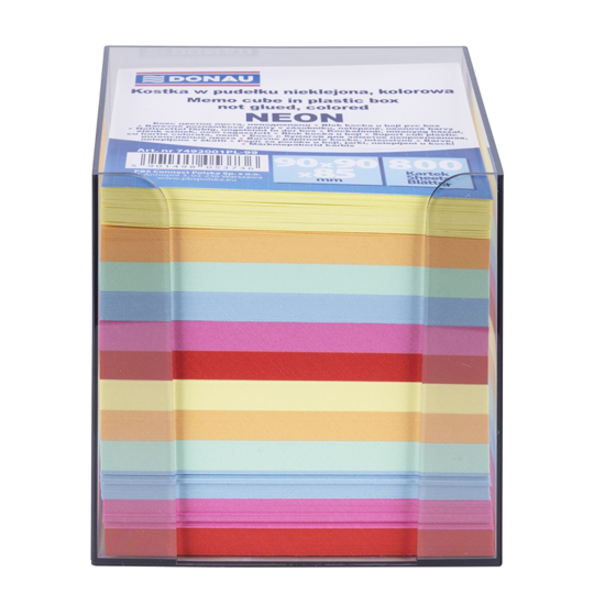Слика на Мемо Коцка, Нелепливи, 800pcs, PBS, Donau, 7492001PL-99, 95*95*95цм, Микс Неон