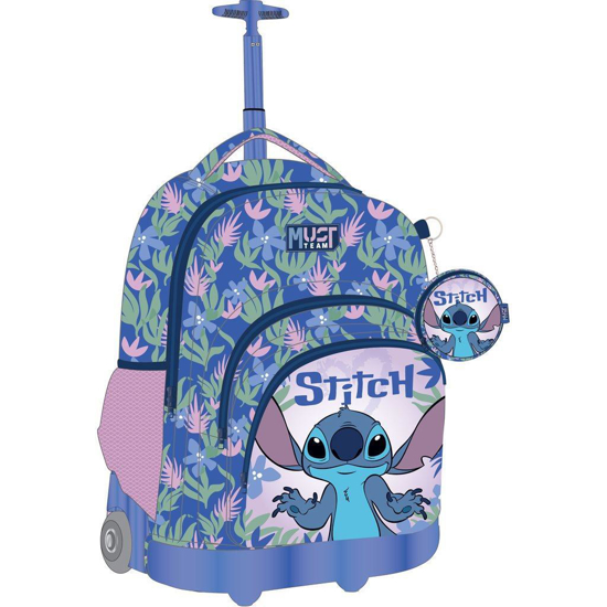 Слика на Ранец со тркала, 3 патенти , Lilo&Stitch, Diakakis , Must, 000565047, 31*45*24цм