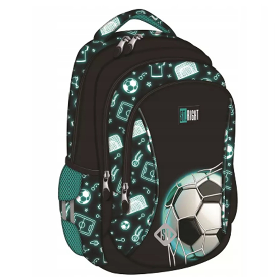 Слика на Ранец, Neon Football, 3 Прегради , Mjw, St.Right, 5903235681141