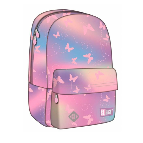 Слика на Ранец, Pink Butterflies, 1 преграда, Mjw, St.Right, 5903235682100, 31*40*17цм