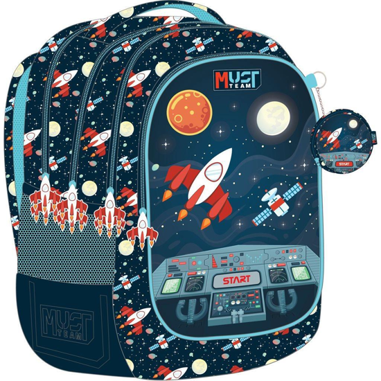 Слика на Ранец, Rocket  Fun, 4 прегради, Diakakis , Must, 000586200, 32*43*26цм