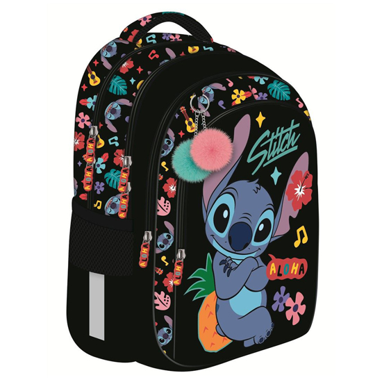 Слика на Ранец, Stitch, 4 прегради, 4 патенти , Bambino, 5903235679865, Црна 