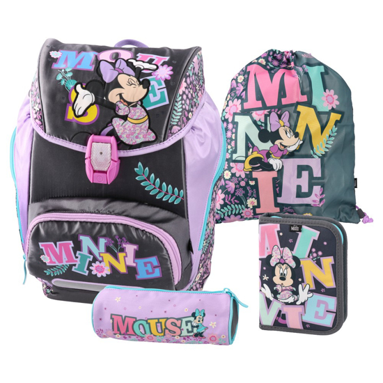 Слика на Ранец, Анатомски, сет 1/4, Minnie Mouse, Statovac, Logic set, 318682, 31*42*16цм