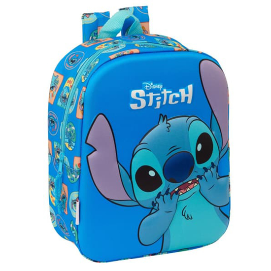 Слика на Ранец, Предучилишен , Stitch 3D Mini, Safta, 622454011, 22*27*10цм, Сина