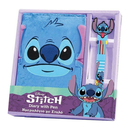 Слика на Сет, Нотес + Пенкало, Плишан, Lilo&Stitch, Diakakis , 000564853, Сина