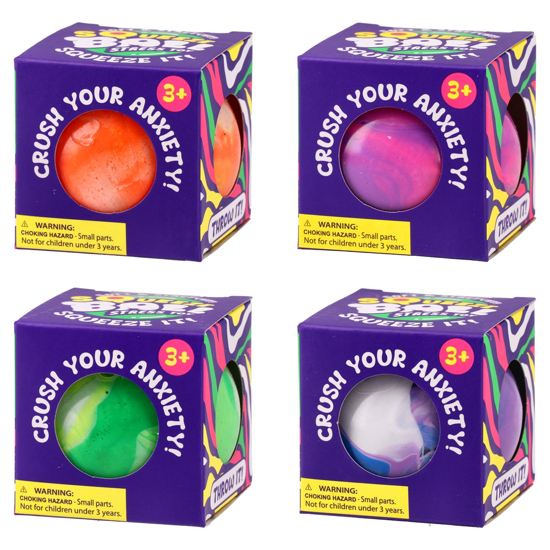 Слика на Гумена Играчка, Топка, 6цм, Statovac, Squeezy stressball, 894381, Микс