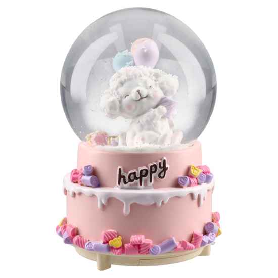 Слика на Украс, Кугла, снежна, Happy birthday, 10цм, Statovac, Flaky, 701530