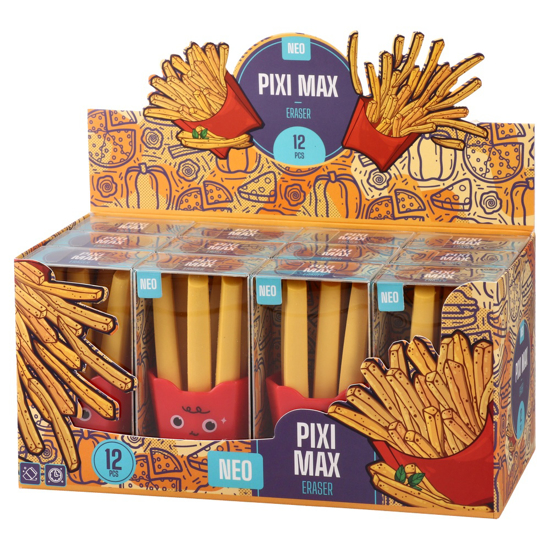 Слика на Гума, За бришење, Во форма на помфрит, French fries, Statovac, Pixi max, 104160