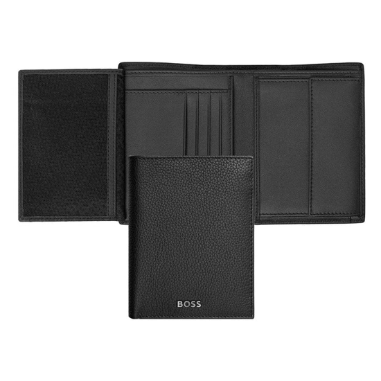 Слика на Паричник, Машки, Кожен, Boss, Classic smooth, HLM403A, 11,5*9,5*2цм, Црна