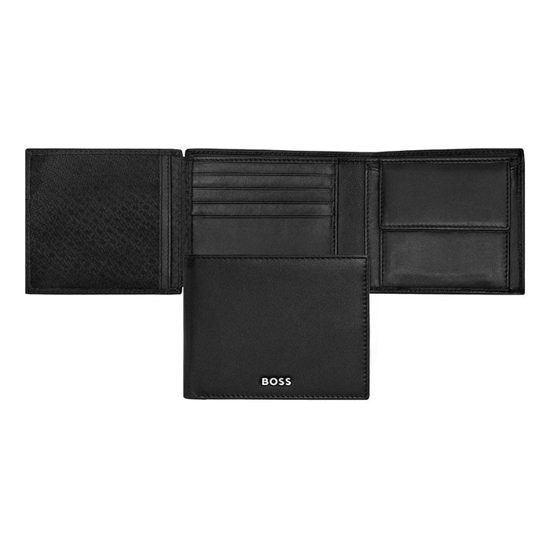 Слика на Паричник, Машки, Кожен, Boss, Classic smooth, HLN403A, 11,5*9,5*2цм, Црна