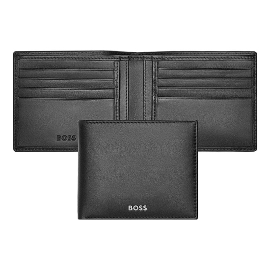 Слика на Паричник, Машки, Кожен, Boss, Classic smooth, HLW403A, 11,5*9,5*1,5цм, Црна