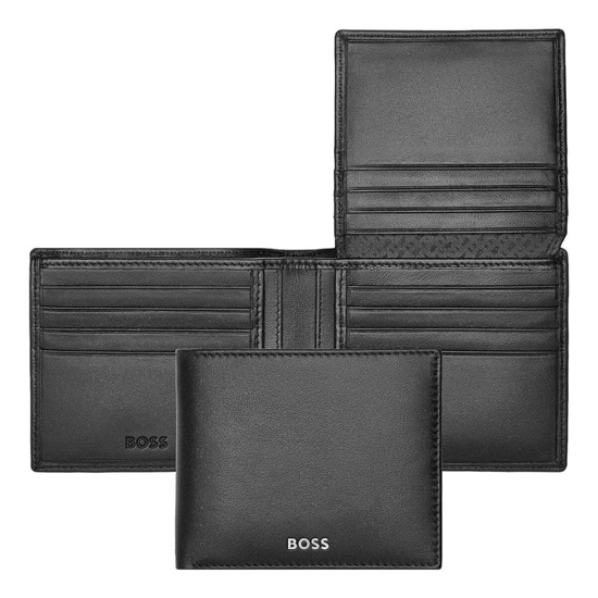 Слика на Паричник, Машки, Кожен, Boss, Classic smooth, HLY403A, 11,5*9,5*2цм, Црна