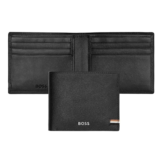 Слика на Паричник, Машки, Кожен, Boss, Iconic, HLW421A, 11,5*9,5*2цм, Црна