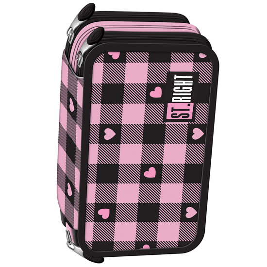 Слика на Несесер Полн, Pink Checkeres, 3 Патенти , Mjw, St.Right, 5903235691201
         