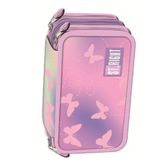 Слика на Несесер Полн, Pink butterflies, 3 Патенти , Mjw, St.Right, 5903235680045
       