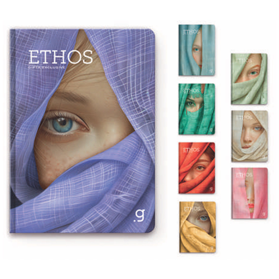 Слика на Тетратка , Тврд Повез, Линии, 96 листа, Gipta, ETHOS, 7355, 17*24*0цм