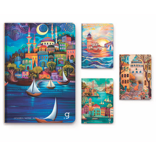 Слика на Тетратка , Тврд Повез A5, Линии, 96 листа, Gipta, ISTANBUL NOTES, 7337