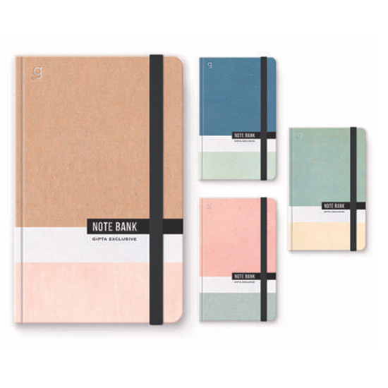 Слика на Тетратка , Тврд Повез,A5, Линии, 96 листа, Gipta, NOTE BANK, 7351