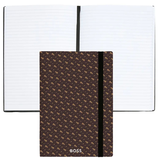 Слика на Нотес, А5, 96 Листа, Со линии, Boss, Monogram, HNH412XL, 15*21*1,2цм, Кафеава