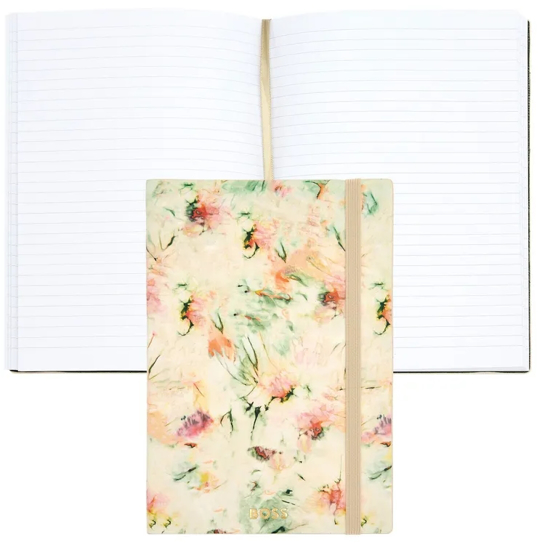 Слика на Нотес, А5, Со ластик, 96 Листа, Со линии, Boss, Tie-dye Flower, HNH418GL,Кремава