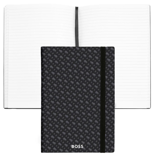 Слика на Нотес, А5, 96 Листа, Со линии, Boss, Monogram, HNH412JL, 15*21*1,2цм, Сива