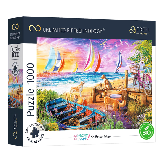 Слика на Сложувалка, Sailboats View, 1000 парчиња, Trefl, 10697