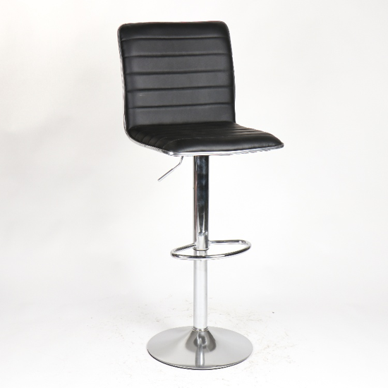 Слика на Стол , Барски, Со наслон, Метална оска, Кожен, BS-109