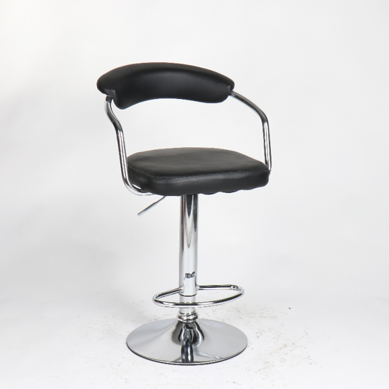 Слика на Стол , Барски, Со наслон, Метална Оска , Кожен, BS-110