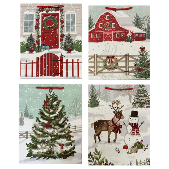 Слика на Кеса, Новогодишна, L, NG-24,снежна идила микс