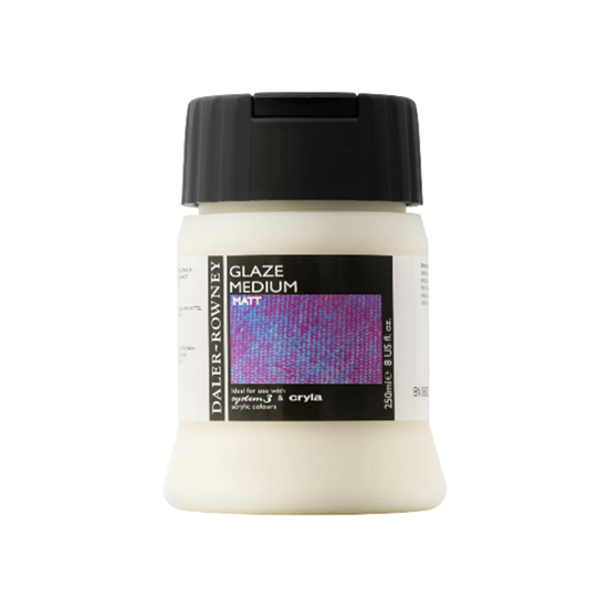 Слика на Глазура, За Акрилни Бои, 250мл, Daler Rowney, Glaze Medium Matt, 128250014