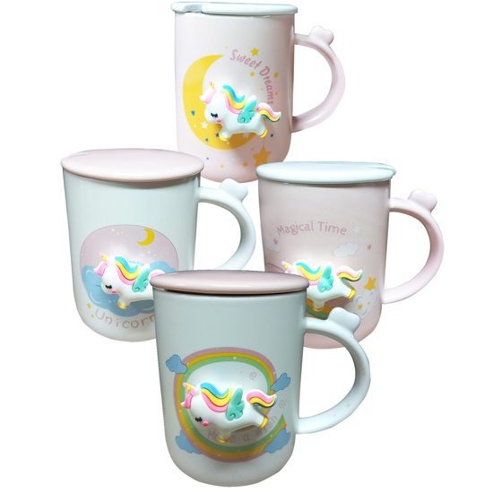 Слика на Шолја, Керамичка, Со Капак, BG Office, Magical Time Unicorn, S8347