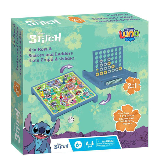 Слика на Друштвена игра, 4 во ред и змии и скали, Lilo & Stitch, Symmetria, 000565148