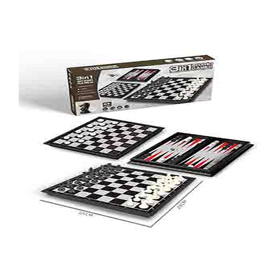 Слика на Друштвена Игра, Шах &Табла & Дама, 3 In1, Магнетна, 25 цм, 138