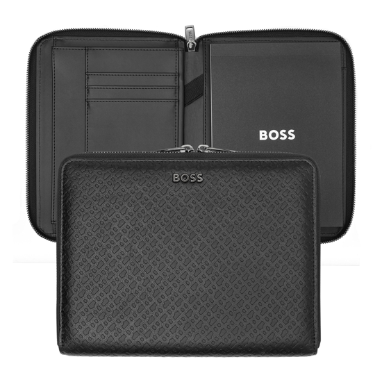 Слика на Папка, Конференциска, А4, 1Патент, Hugo Boss, Monogram, HTA411A, 23*32*2цм, Црна