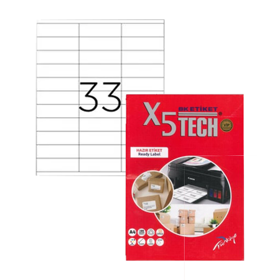 Слика на Етикети, А4, 1/100, 70*25мм, BKetiket, BK-1133, Бела