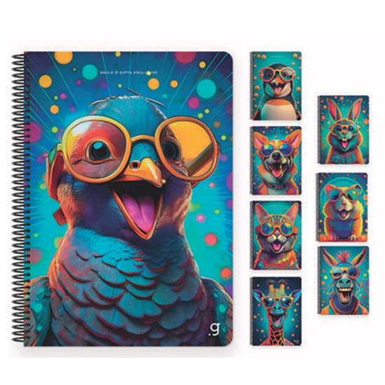 Слика на Тетратка , Со Спирала, А4, Коцка, 80 листа, Gipta, SMILE, 7686