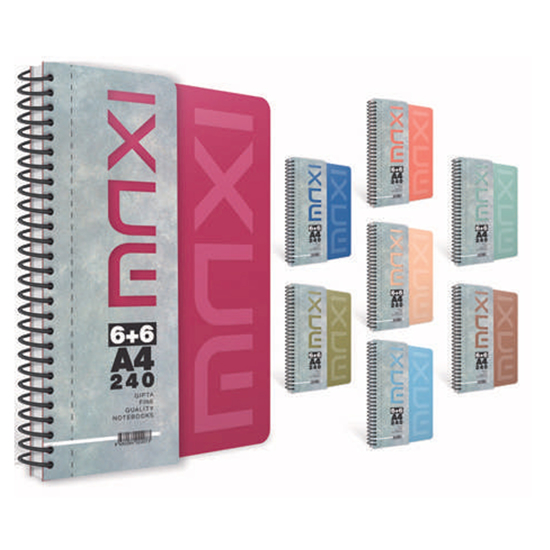 Слика на Тетратка , Со Спирала, A5, 4+2, Gipta, MAXI, 6571