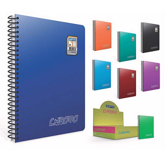 Слика на Тетратка, Со спирала, А4, Со линии, 100 Листа, Gipta, Chromo, 1491, Микс бои