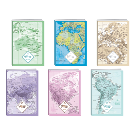 Слика на Тетратка, А5, 96 Листа, Линии, Мек повез, Maps, Statovac, Premium, 189793