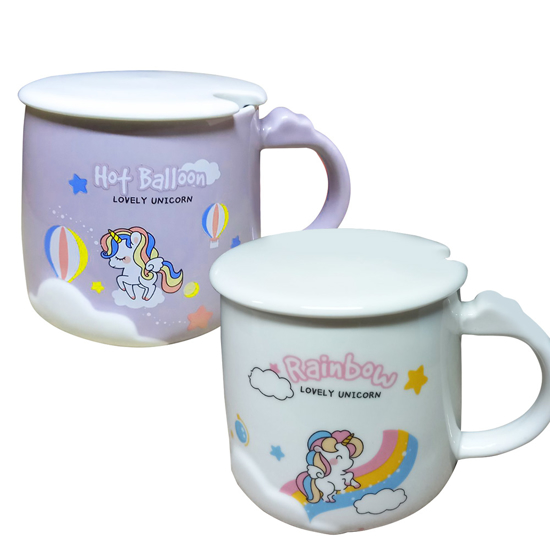 Слика на Шолја, Керамичка, Со Капак, BG Office, Dream Love Unicorn, S8987