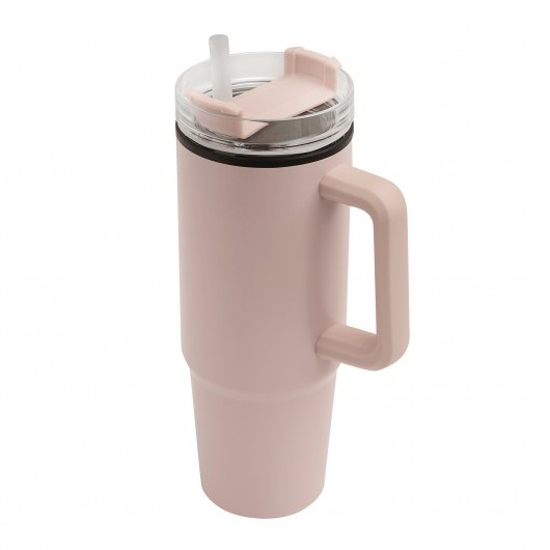 Слика на Чаша Термос, 900мл, ПВЦ/Нерѓосувачки челик, „Drink Ulty“, 56-0304687, Розева