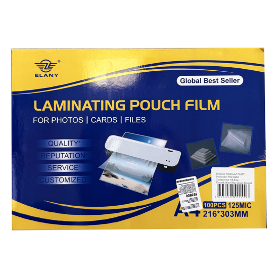 Слика на Фолија, За пластифицирање, А4, 125мик, 1/100, BG Office, 86060094167072/C409