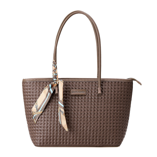 Слика на Чанта, Женска, Еко кожа, 38*24*9цм, Pierre Cardin, 2401 long23, Темно кафеава