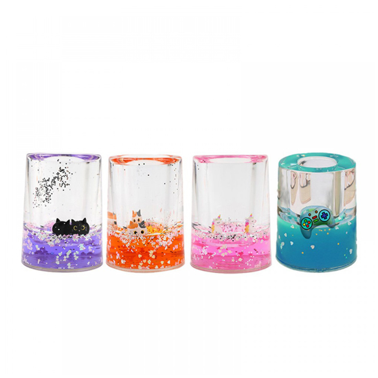 Слика на Чаша за пенкала, Пластична, Со течност, i-Total, XL1918A, 5*10,2*4,1цм, Микс