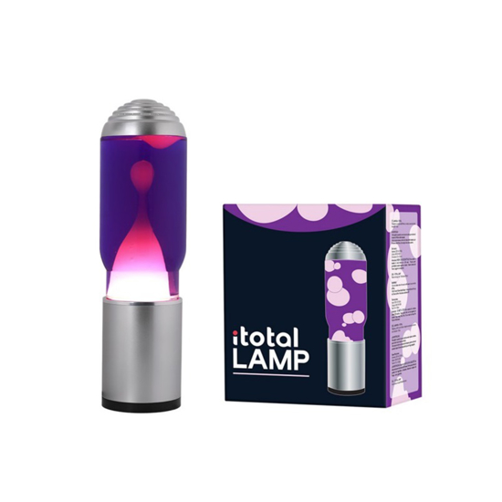 Слика на Ламба, Столна, Со восок, 40цм, Стакло-метал, i-Total, Lava,XL2198,Виолетова-Бела