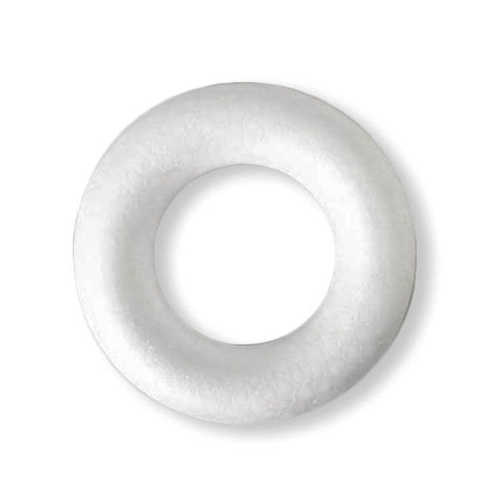 Слика на Декорации, Венче, Стиропор, 15цм, 12гр., Statovac, Crafty styro, 137761, Бела