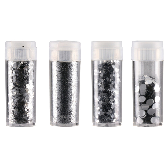 Слика на Декорации, Светки, Разни форми, Сет 1/4, Statovac, Star light, 137899, Сребрена