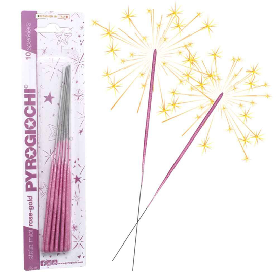 Слика на Прскалка,жижица, 17цм, Сет 1/10, Pyrogiochi, Stella Midi, 41268, Златнорозева