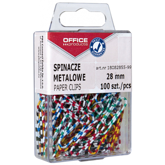 Слика на Спојувалки, Заоблени, 28мм, 1/100, PBS, Office Products, 18082855-99, Микс бои